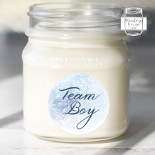 Load image into Gallery viewer, 24pcs 40mm Watercolour Floral Style Baby Gender Reveal Team Girl Team Boy Favour Stickers