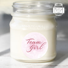 Load image into Gallery viewer, 24pcs 40mm Watercolour Floral Style Baby Gender Reveal Team Girl Team Boy Favour Stickers