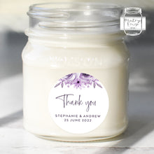 Load image into Gallery viewer, Violet Floral and Leaves Style Wedding Stickers, Wedding Favours Stickers