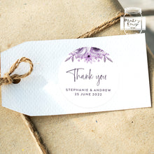 Load image into Gallery viewer, Violet Floral and Leaves Style Wedding Stickers, Wedding Favours Stickers
