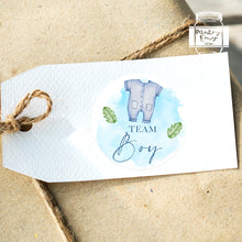 Load image into Gallery viewer, 24pcs 40mm Watercolour Onesie and Dress Style Baby Gender Reveal Team Girl Team Boy Favour Stickers