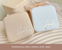 Load image into Gallery viewer, Bridesmaid Gift, Personalised Square Jewellery Box with Name
