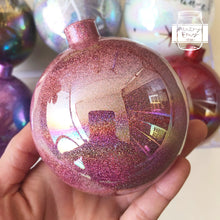 Load image into Gallery viewer, Personalised Glass Bauble, Glass Baubles Customised *NOT soft plastic*, Christmas Gift

