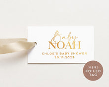 Load image into Gallery viewer, 20pcs Mini Gold Foiled Baby Shower Favour Tags Gift Tags
