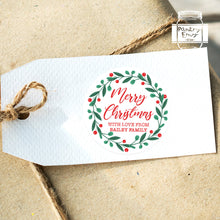 Load image into Gallery viewer, Christmas Gift Stickers Personalised Wreath Style Gift Stickers

