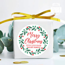 Load image into Gallery viewer, Christmas Gift Stickers Personalised Wreath Style Gift Stickers
