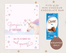 Load image into Gallery viewer, 8pcs Dreamy Unicorn Style Chocolate Wrapper, Aldi Chocolate Wrappers
