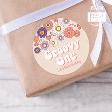 Load image into Gallery viewer, Groovy Floral Style Stickers Kids Birthday Party Stickers
