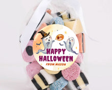 Load image into Gallery viewer, Halloween boo Ghost Style Favour Stickers, Halloween Stickers
