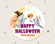 Load image into Gallery viewer, Halloween boo Ghost Style Favour Stickers, Halloween Stickers
