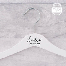 Load image into Gallery viewer, Custom Sticker Wedding Hanger Name Label Wood Hanger Label Gift Box Label Decal Style
