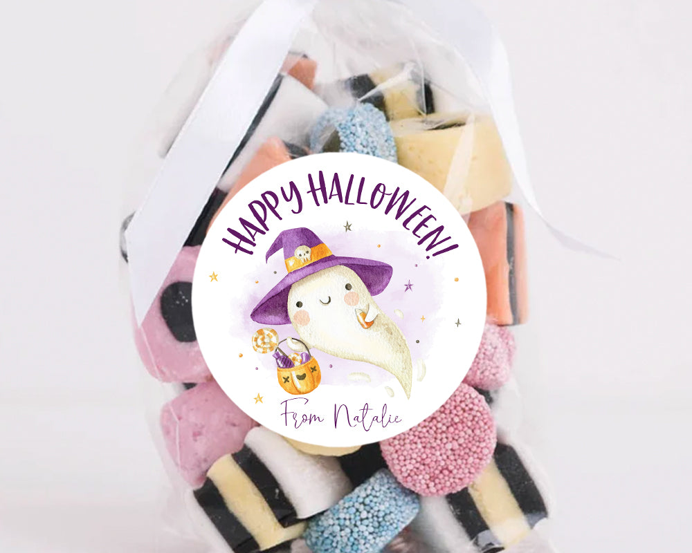 Halloween Little Ghost Style Favour Stickers, Halloween Stickers