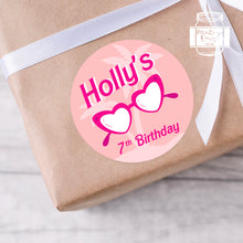 Load image into Gallery viewer, Retro Pink Girly Beach Style Birthday Party Stickers
