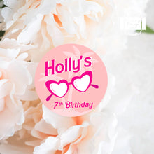 Load image into Gallery viewer, Retro Pink Girly Beach Style Birthday Party Stickers
