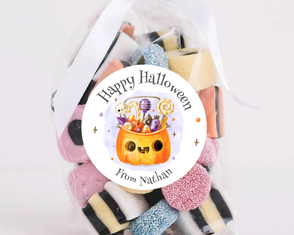 Halloween Cute Pumpkin Style Favour Stickers, Halloween Stickers