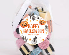 Load image into Gallery viewer, Halloween Watercolour Pumpkin Style Favour Stickers

