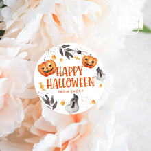 Load image into Gallery viewer, Halloween Watercolour Pumpkin Style Favour Stickers
