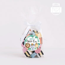 Load image into Gallery viewer, Wild One Animals Themed Safari Birthday Party Stickers
