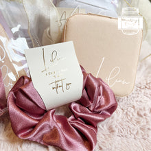 Load image into Gallery viewer, Bridesmaid Gift Bag, Custom Jewellery Box and Scrunchie pack
