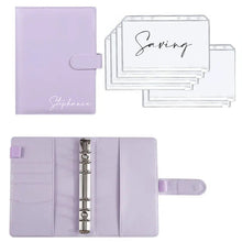Load image into Gallery viewer, Personalised A6 Budget Planner Binder with 6 Zipper Inserts
