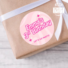 Load image into Gallery viewer, Retro Pink Girly Style Birthday Party Stickers
