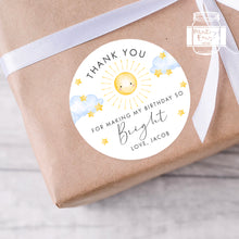 Load image into Gallery viewer, Cute Sunshine Style Thank You Stickers Kids Birthday Party Stickers
