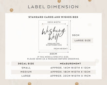 Load image into Gallery viewer, Custom Wedding Card and Wishes Well Decal, Wedding Sticker, Cards and Wishes Sticker
