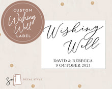 Load image into Gallery viewer, Custom Wedding Card and Wishes Well Decal, Wedding Stickers Custom Made, Sticker Only, Wedding DIY Project
