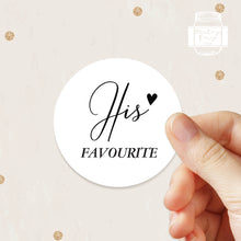 Load image into Gallery viewer, Minimalist His Favourite Her Favourite Wedding Favour Stickers
