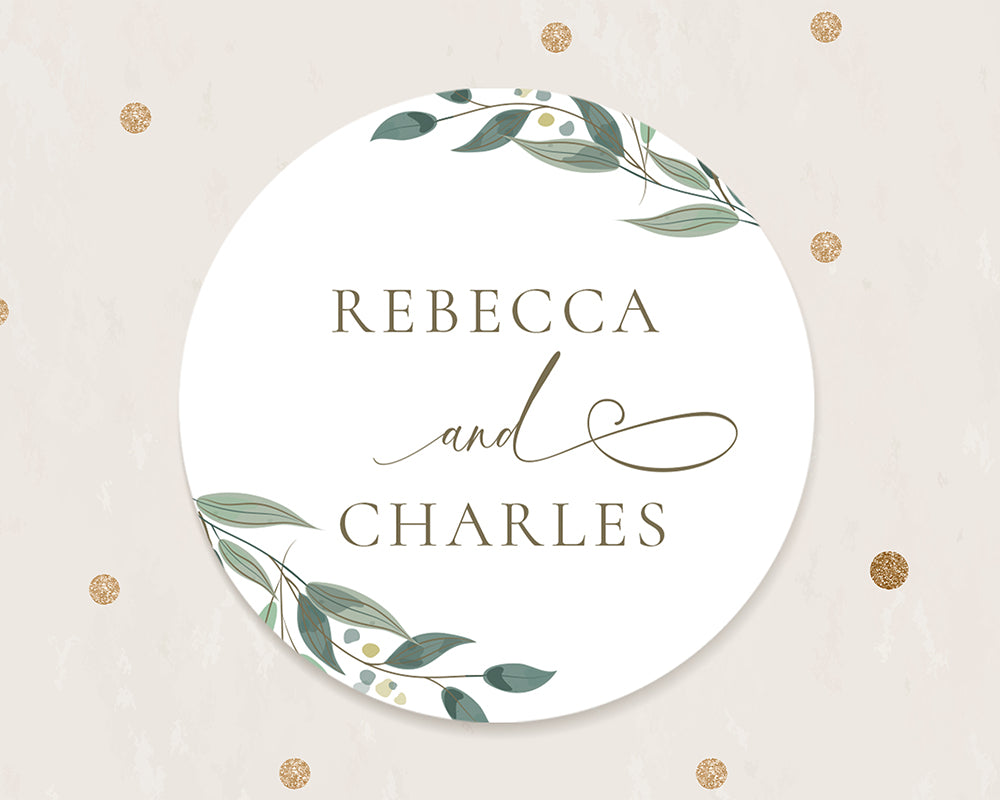 Greenery Style Wedding Stickers