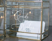 Load image into Gallery viewer, Calligraphy Style Wedding Card and Wishes Well Decal
