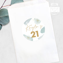 Load image into Gallery viewer, 21st Birthday Watercolour Style Birthday Party Stickers Favour Stickers

