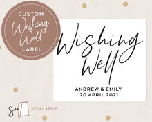 Load image into Gallery viewer, Custom Wedding Card and Wishes Well Decal, Wedding Sticker, Cards and Wishes Sticker
