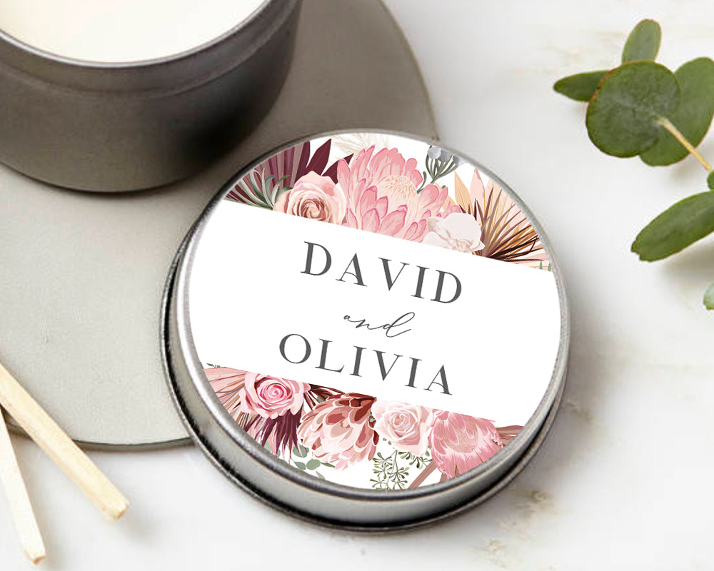 Australian Native Plants Floral Style Wedding Stickers