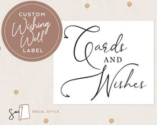 Load image into Gallery viewer, Calligraphy Style Wedding Card and Wishes Well Decal
