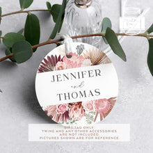 Load image into Gallery viewer, Wedding Favour Tags Australian Native Floral Style Round Party Favour Gift Tags
