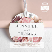 Load image into Gallery viewer, Wedding Favour Tags Australian Native Floral Style Round Party Favour Gift Tags
