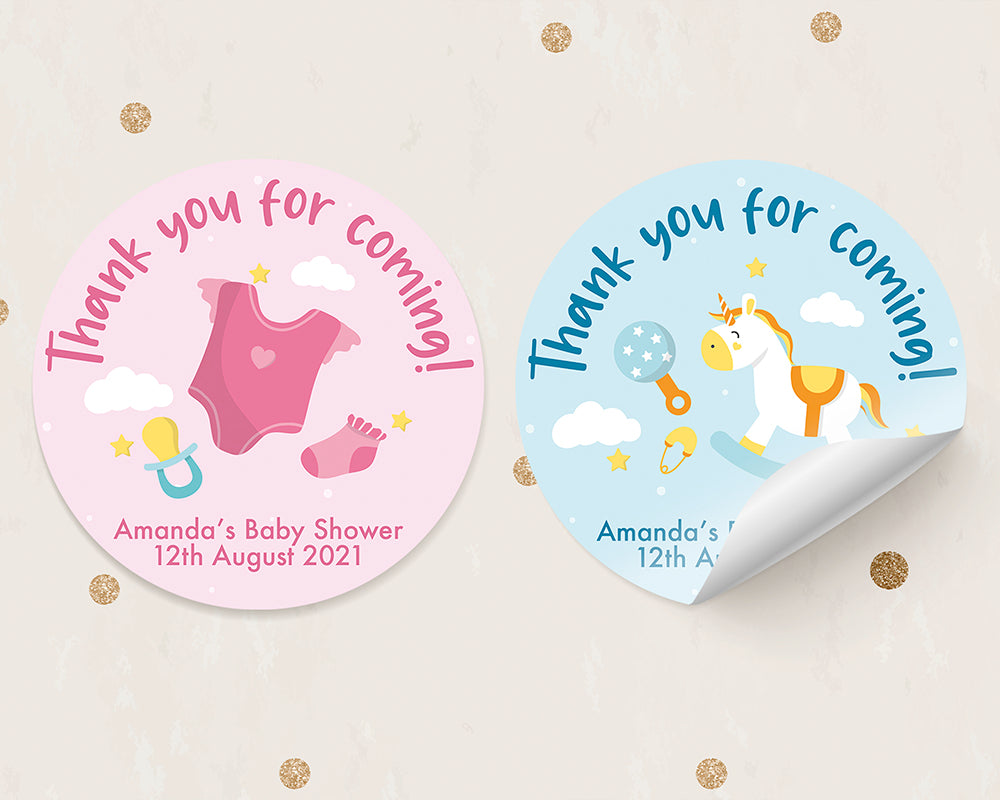 Cute Baby Shower Thank You Stickers