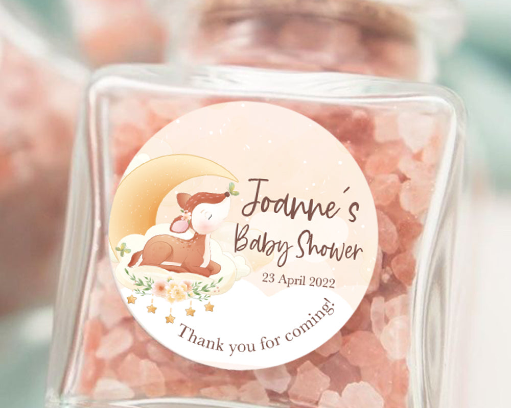 Cute Deer Baby Shower Thank You Stickers Favour Stickers