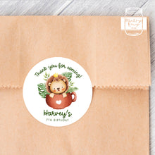 Load image into Gallery viewer, Watercolour Baby Lion King Kids Birthday Party Stickers Favour Bag Stickers Candy Bag Stickers
