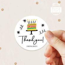 Load image into Gallery viewer, Cake Style Birthday Party Stickers
