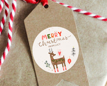 Load image into Gallery viewer, Personalised Cute Deer Christmas Gift Stickers
