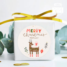 Load image into Gallery viewer, Personalised Cute Deer Christmas Gift Stickers
