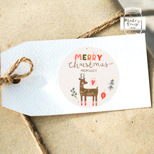Load image into Gallery viewer, Personalised Cute Deer Christmas Gift Stickers
