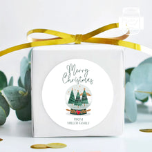 Load image into Gallery viewer, Personalised Christmas Watercolour Snowball Illustration Style Gift Stickers Present Stickers
