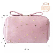 Load image into Gallery viewer, Velvet Makeup Bag Personalised Starry Velvet Makeup Bags Girls Gift Idea Women Travel Case, Christmas Gift
