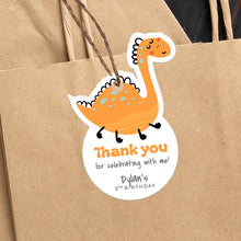 Load image into Gallery viewer, Personalised Dinosaur Party Favour Gift Tags
