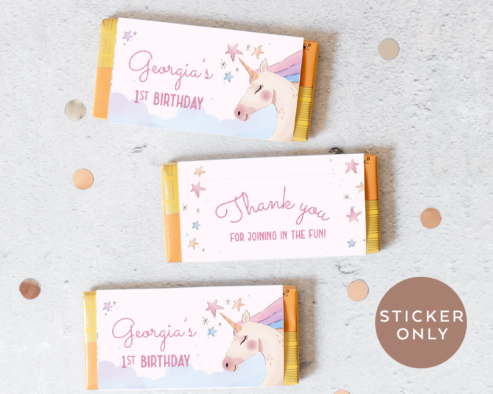 8pcs Dreamy Unicorn Style Chocolate Wrapper, Aldi Chocolate Wrappers