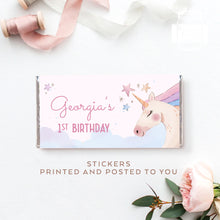 Load image into Gallery viewer, 8pcs Dreamy Unicorn Style Chocolate Wrapper, Aldi Chocolate Wrappers
