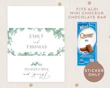 Load image into Gallery viewer, 8pcs Personalised Eucalyptus Style Chocolate Wrapper, Aldi Chocolate Wrappers, Minimalist Candy Bars Wrappers

